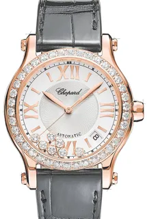 Chopard Happy Sport 274808-5003 Rose gold Weiß