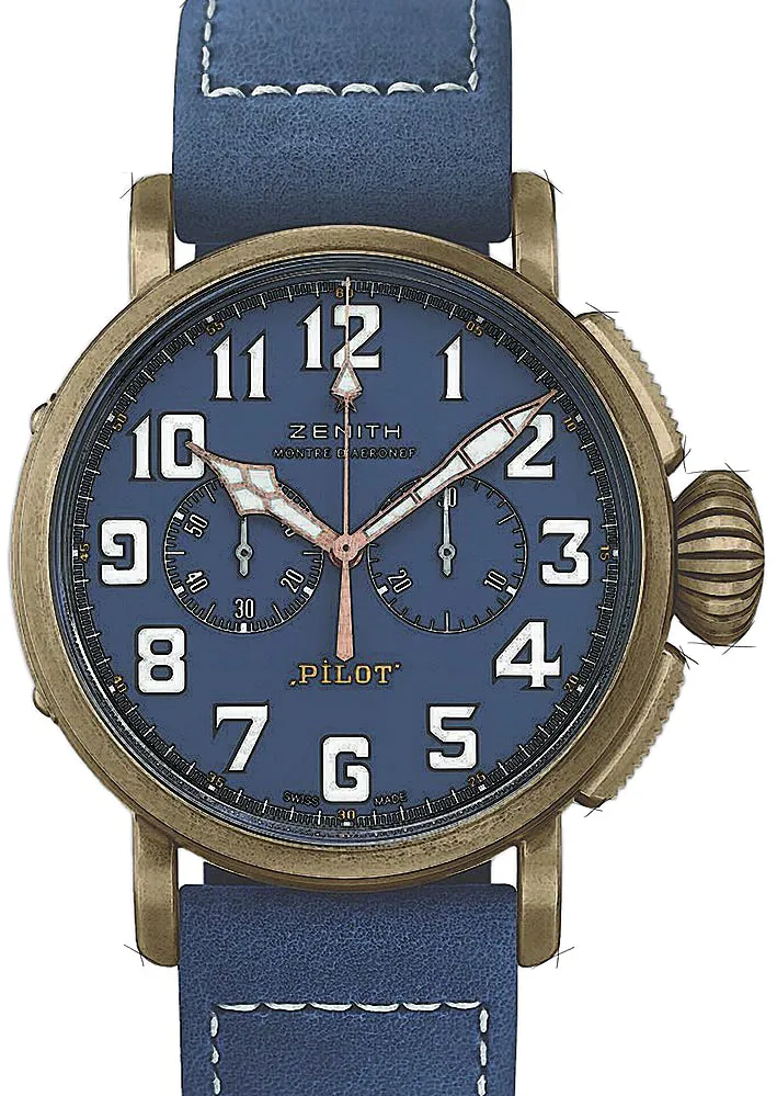 Zenith Pilot 29.2430.4069/57.C808 45mm Bronze Blue