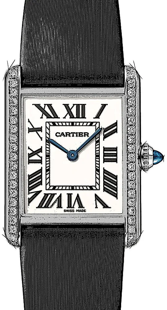 Cartier Tank Must W4TA0017 33.5mm Edelstahl Silver