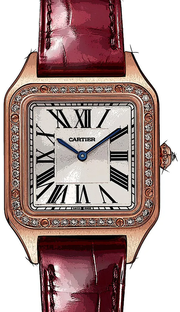 Cartier Santos Dumont WJSA0017 38mm Rose gold Silber