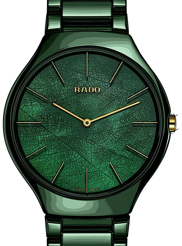 Rado True Thinline R27006912 39mm Ceramic and PVD Grün