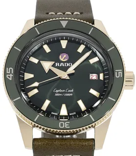 Rado Captain Cook R32504315 Bronze and Ceramic and Titanium Green