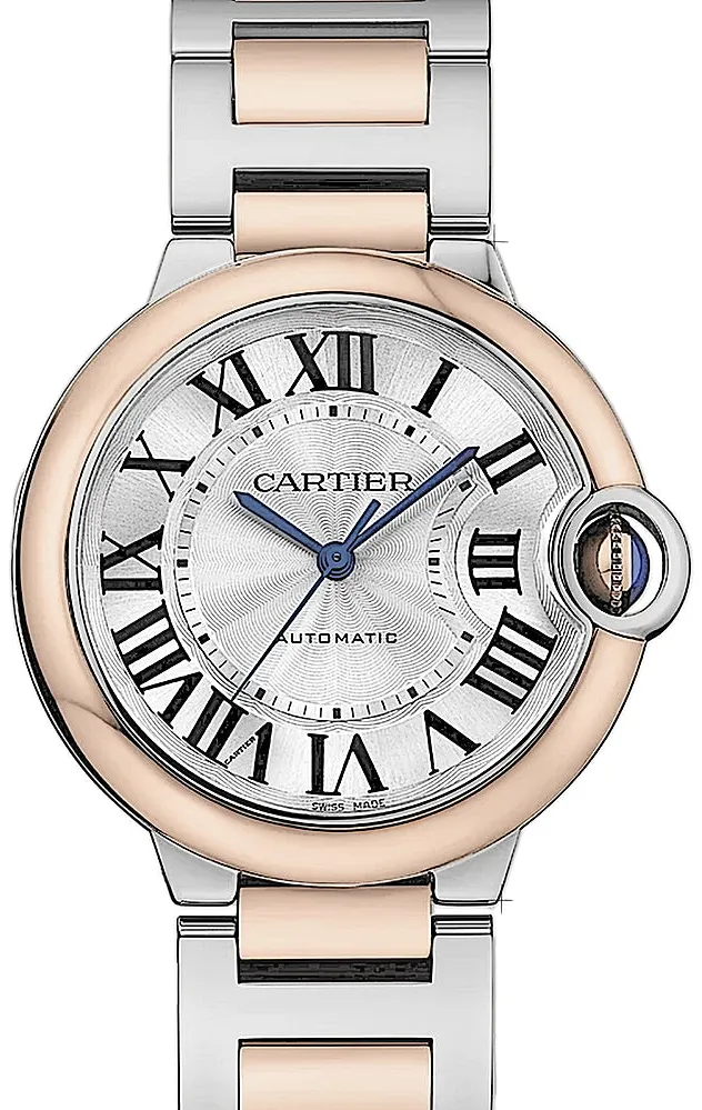 Cartier Ballon Bleu de Cartier W2BB0033 36mm Rose gold Silver