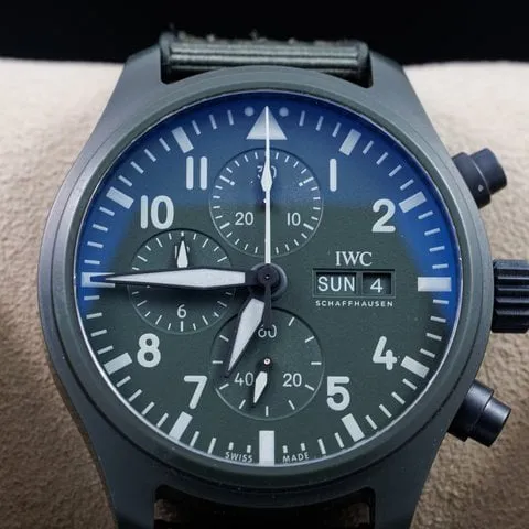 IWC Pilot Chronograph Top Gun IW389106 44.5mm Ceramic Green