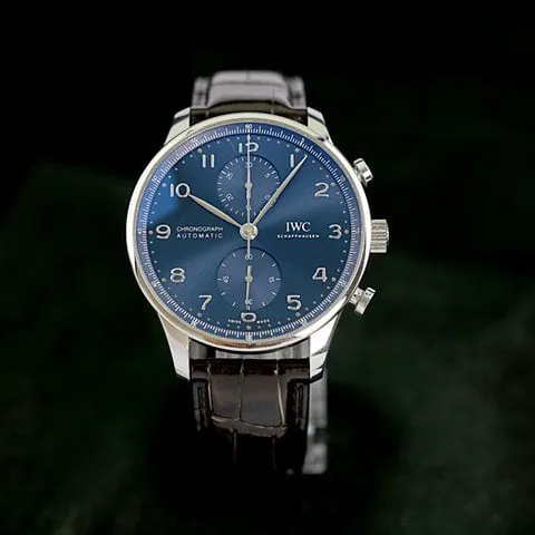 IWC Portuguese Chronograph IW371606 41mm Stainless steel Blue