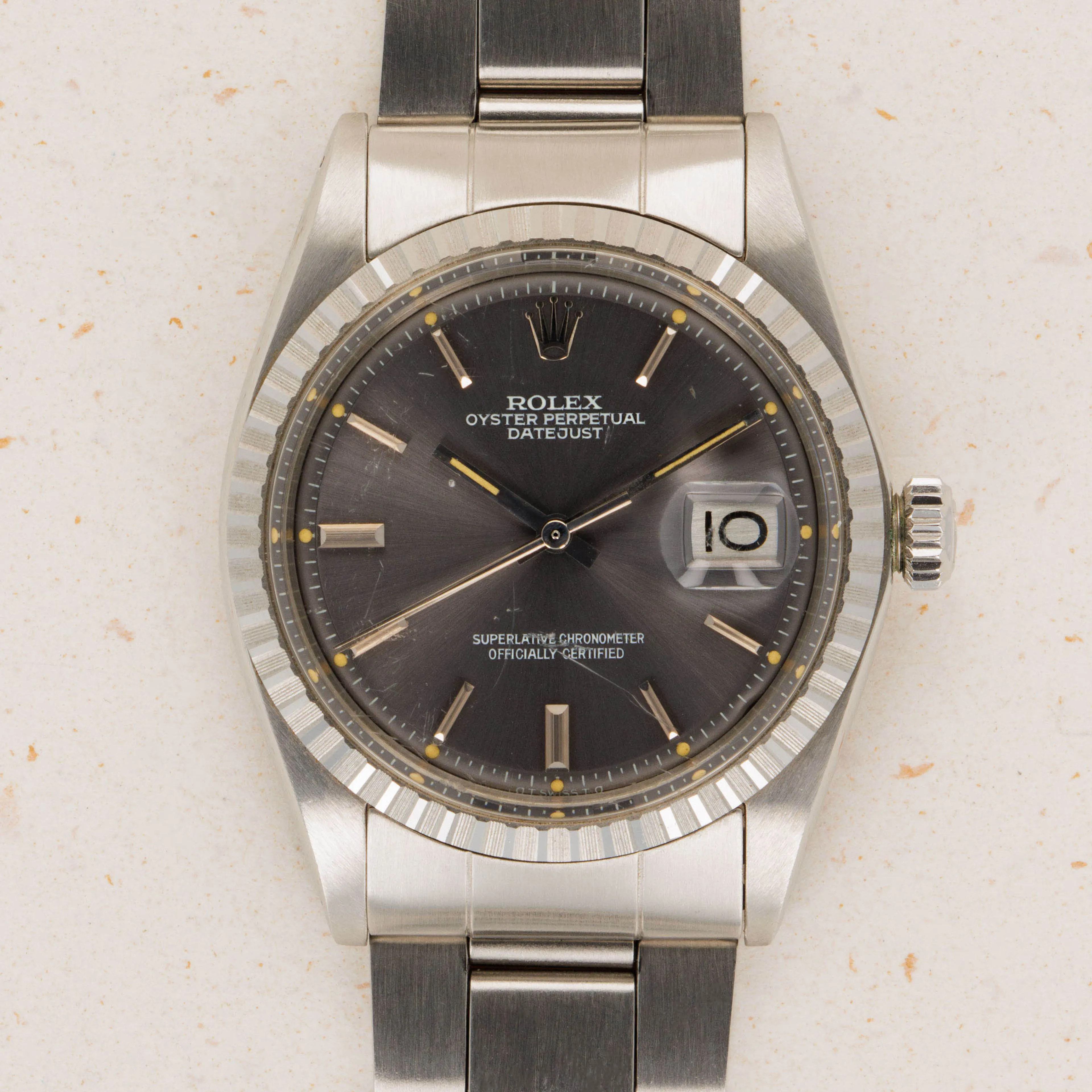 Rolex Datejust 1603 36mm Stainless steel Slate grey