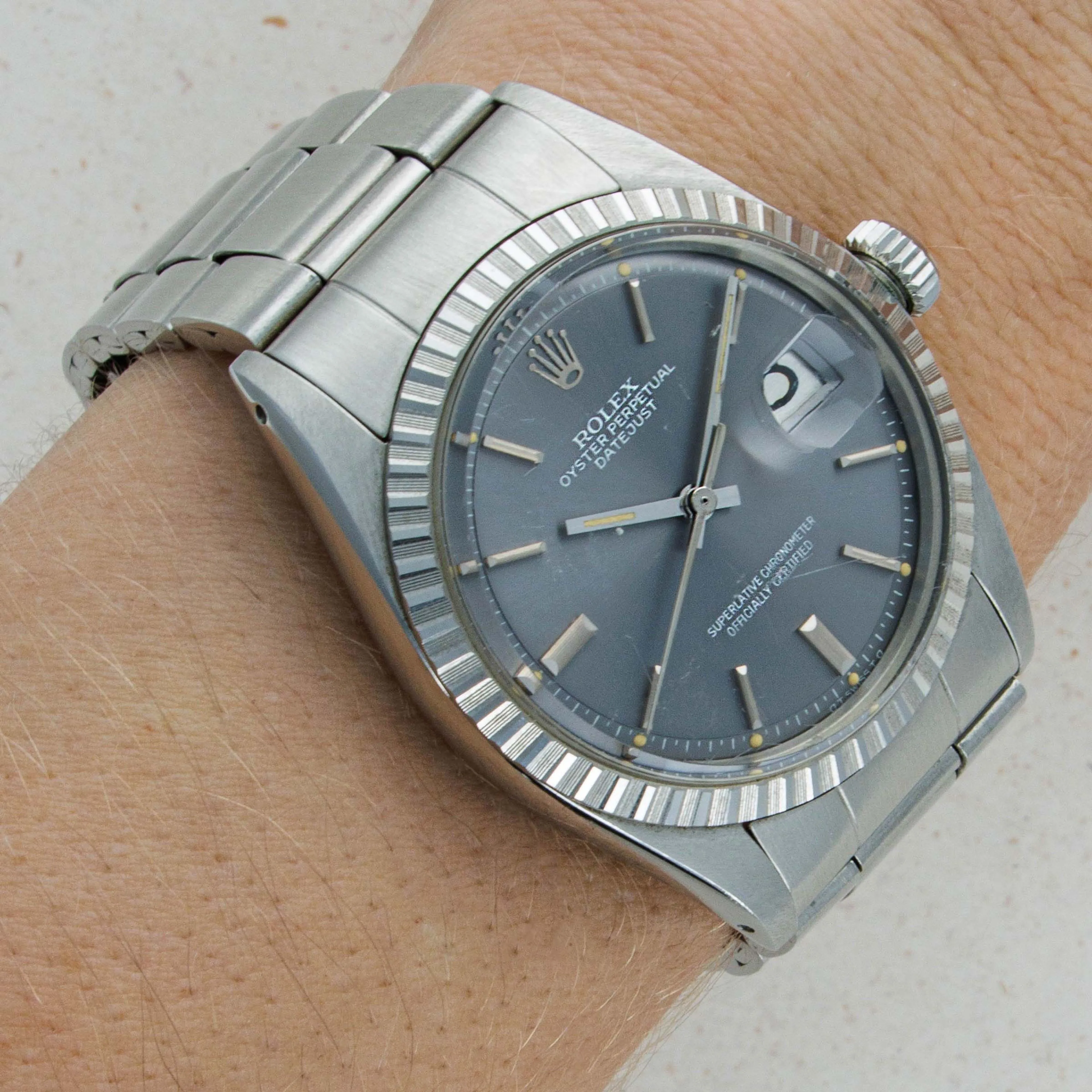 Rolex Datejust 1603 36mm Stainless steel Slate grey 15