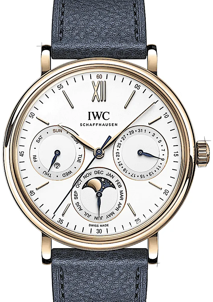 IWC Perpetual Calendar IW344602 40mm Yellow gold Silver