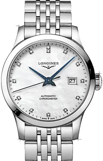 Longines Record L2.321.4.87.6 Stainless steel White