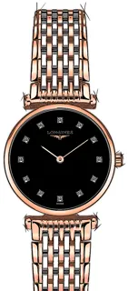 Longines La Grande Classique L4.209.1.57.7 Stainless steel and Gold-plated Black