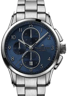 Maurice Lacroix Pontos Chronographe PT6388-SS002-420-1 Stainless steel Blue