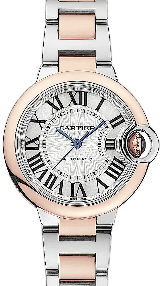 Cartier Ballon Bleu de Cartier w2bb0032 33mm Rose gold and Stainless steel Silver