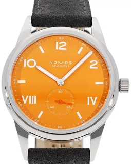 NOMOS Club Campus 729 Stainless steel Orange