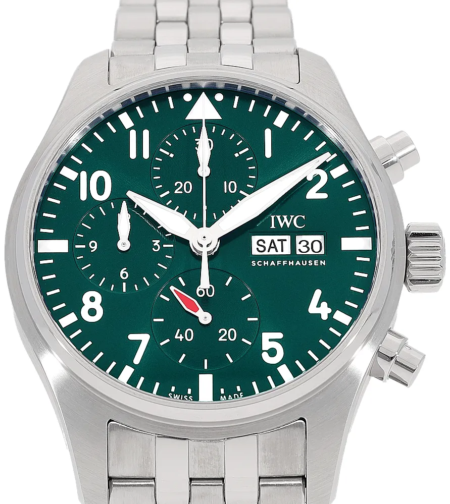 IWC Pilot IW388104 41mm Stainless steel Green