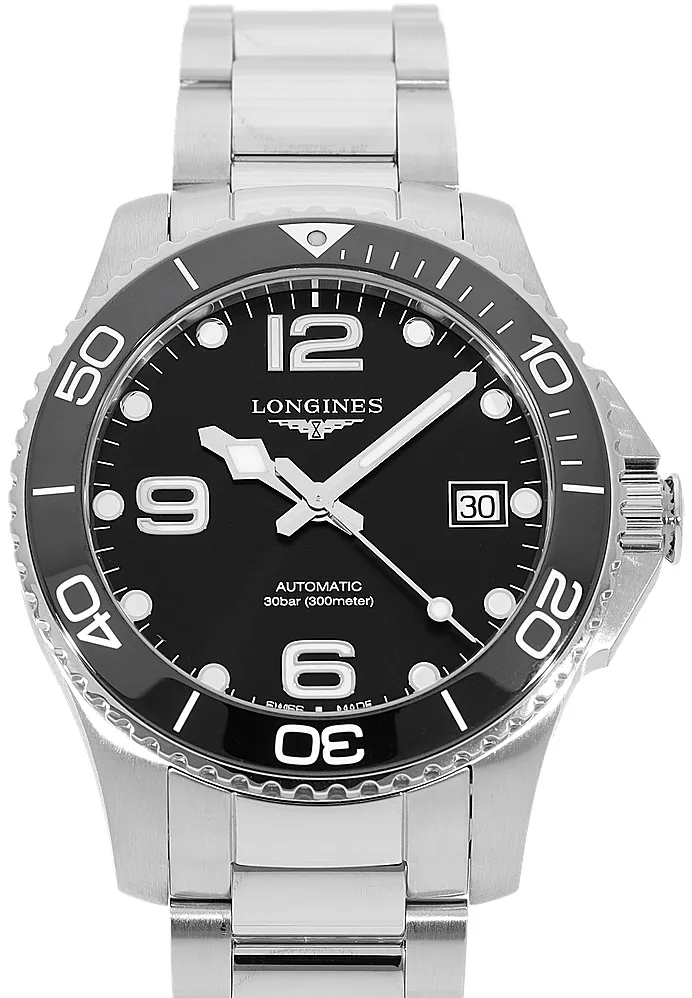 Longines HydroConquest L37804566 39mm Stainless steel Black