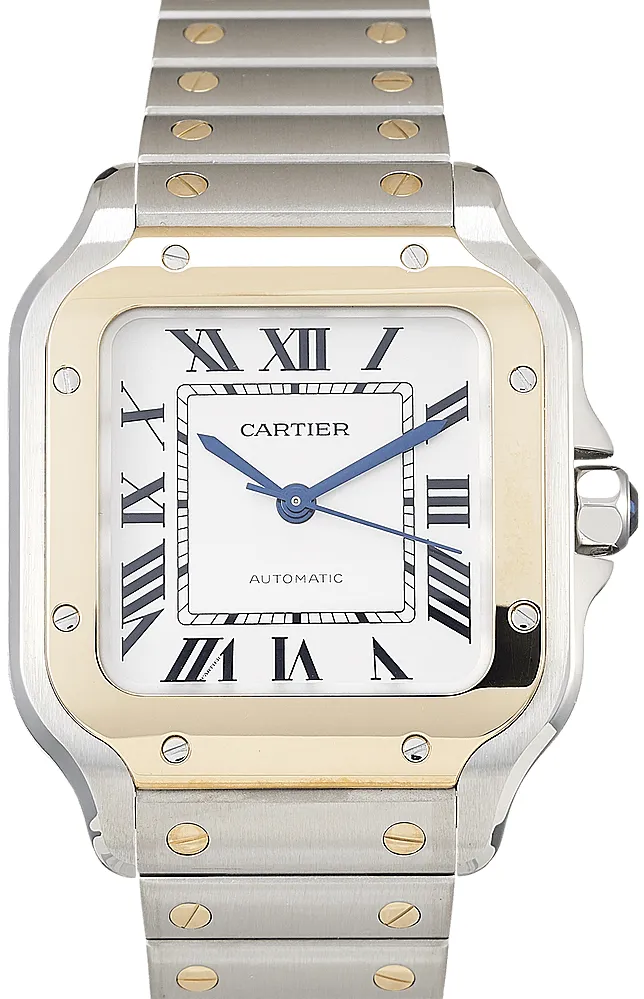 Cartier Santos W2SA0016 35mm Yellow gold and Stainless steel Silver