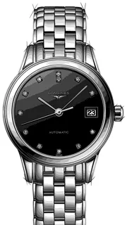 Longines Flagship L4.274.4.57.6 Stainless steel Black