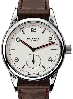 NOMOS Club 703 Stainless steel White