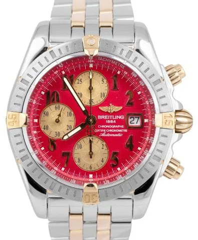 Breitling Chronomat B13356 44mm Yellow gold and Stainless steel Red