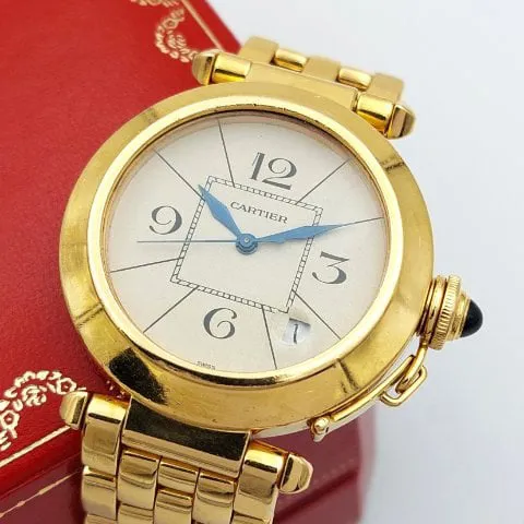 Cartier Pasha 820901 38mm Yellow gold Champagne