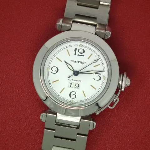 Cartier Pasha 2475 35mm Steel White