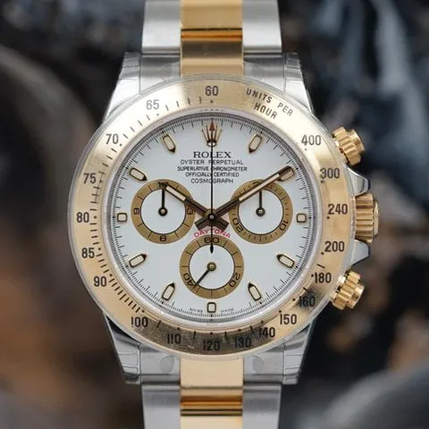 Rolex Daytona 116523 40mm Yellow gold and Stainless steel White