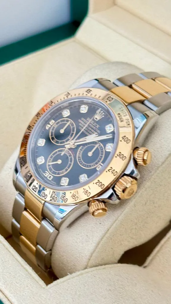 Rolex Daytona 116523 40mm Yellow gold and Stainless steel Black 1