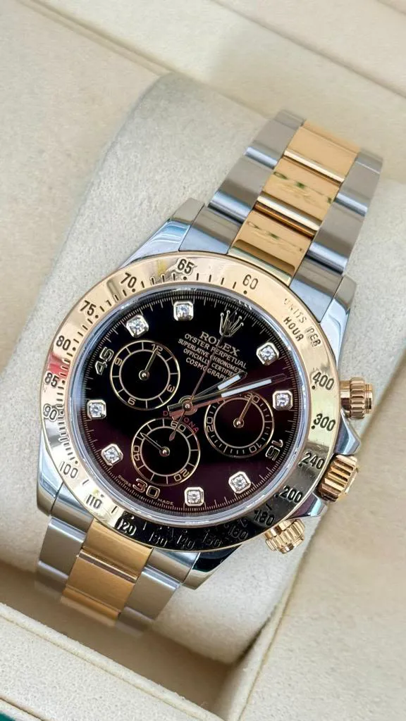 Rolex Daytona 116523 40mm Yellow gold and Stainless steel Black 4