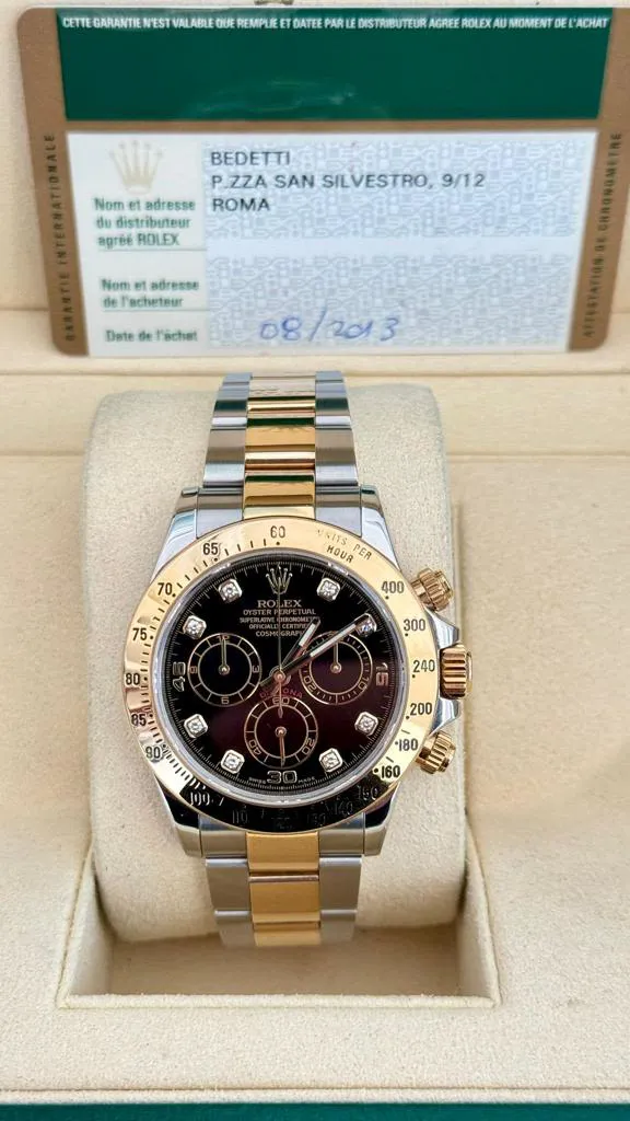 Rolex Daytona 116523 40mm Yellow gold and Stainless steel Black 5