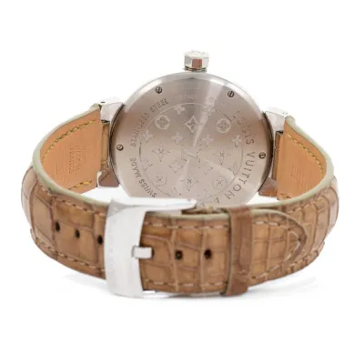 Louis Vuitton Tambour Q1111 39mm Stainless steel Brown 5