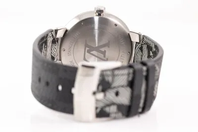 Louis Vuitton Tambour Q1D05 39mm Stainless steel Gray 3