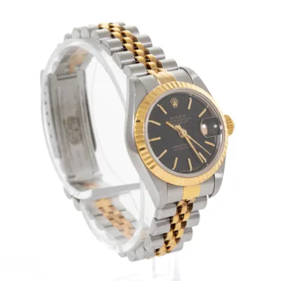 Rolex Lady-Datejust 69173 26mm Yellow gold and stainless steel Black 4