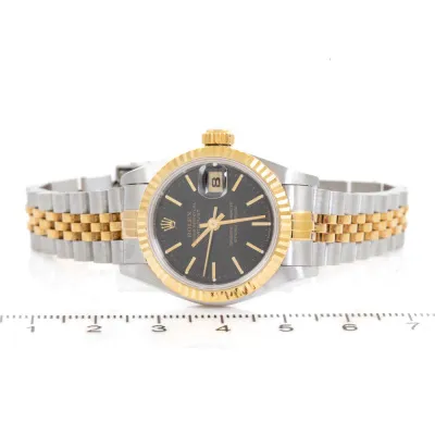 Rolex Lady-Datejust 69173 26mm Yellow gold and stainless steel Black 7