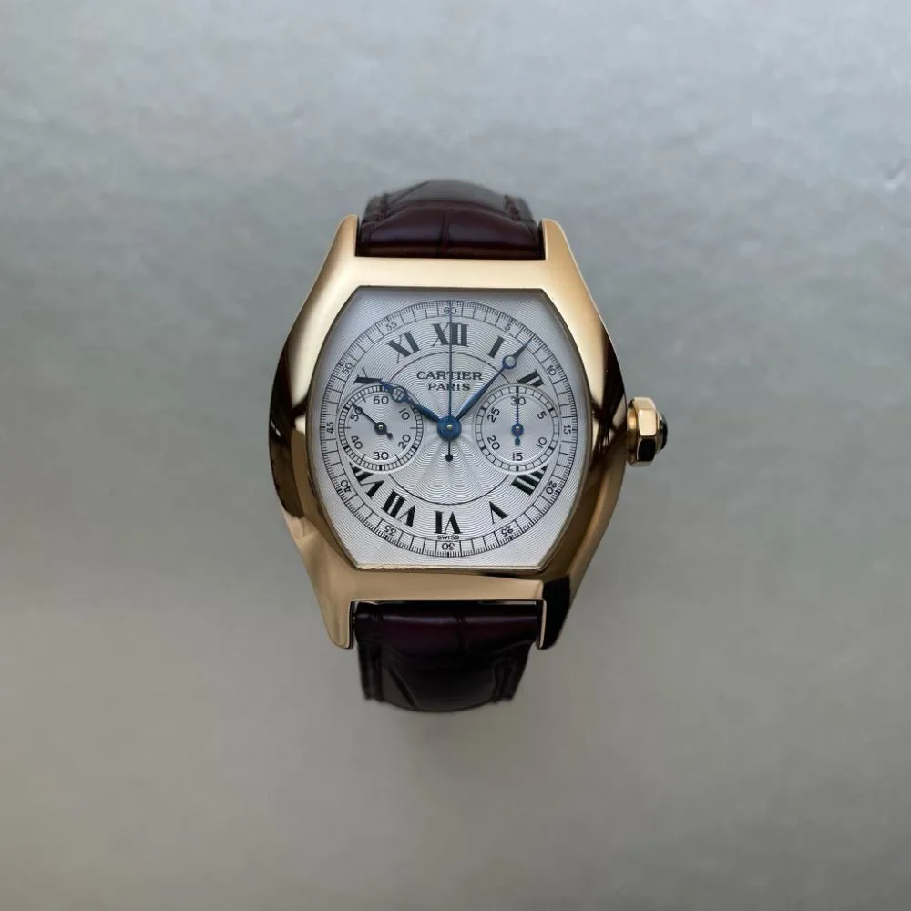 Cartier Tortue 2356 43mm Yellow gold Silver