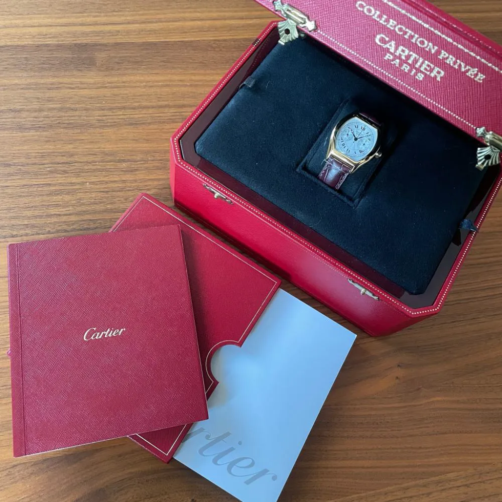 Cartier Tortue 2356 43mm Yellow gold Silver 14