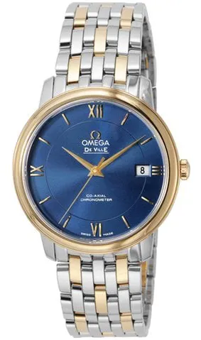 Omega De Ville 424.20.37.20.03.001 37mm Yellow gold and Stainless steel Blue