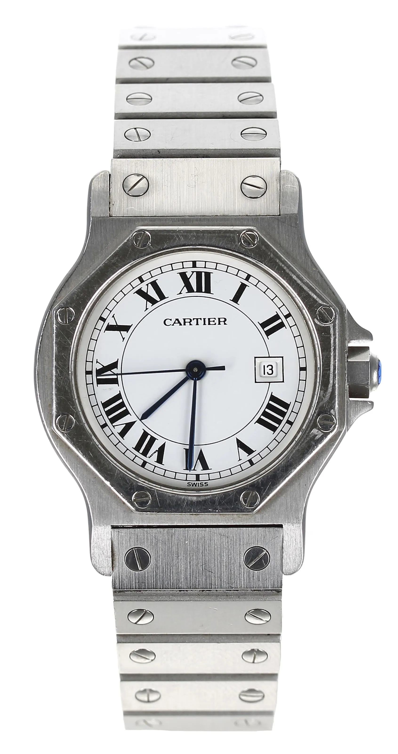 Cartier Santos Octagon CARTIER SANTOS OCTAGON 32mm Stainless steel White