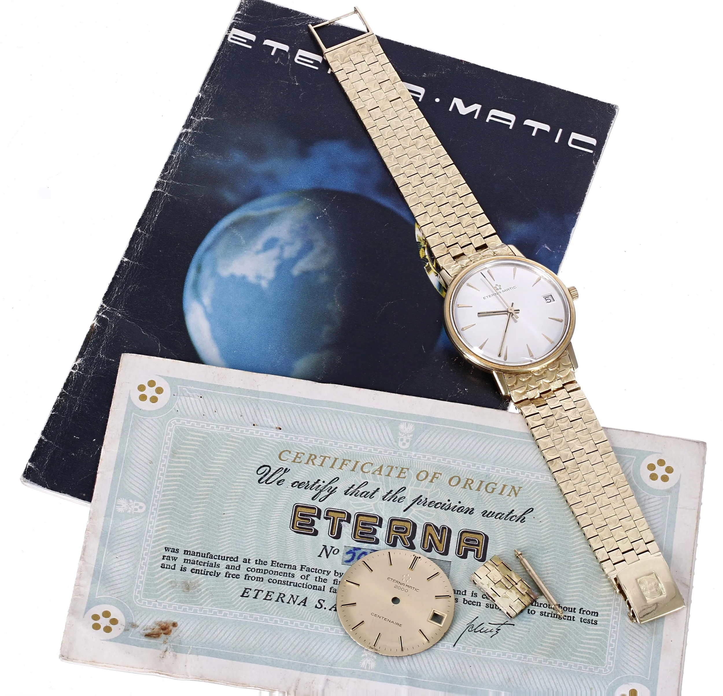 Eterna Eterna-Matic 746 T 33mm Yellow gold Silver 1