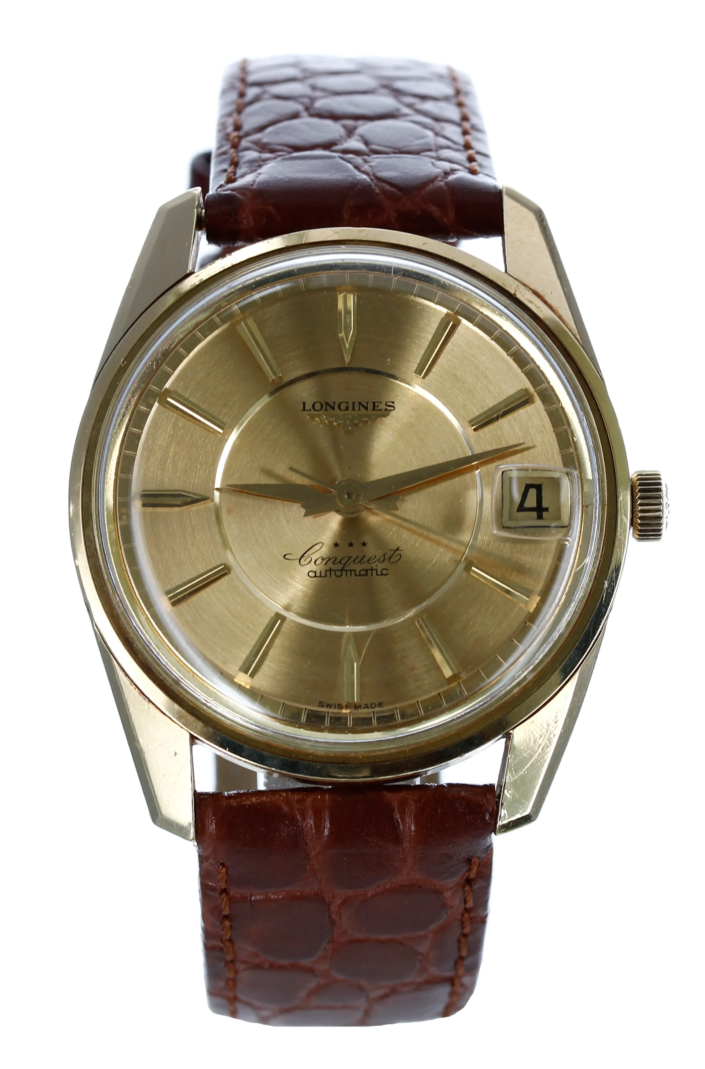 Longines Conquest 9045 6 34mm Yellow gold Champagne