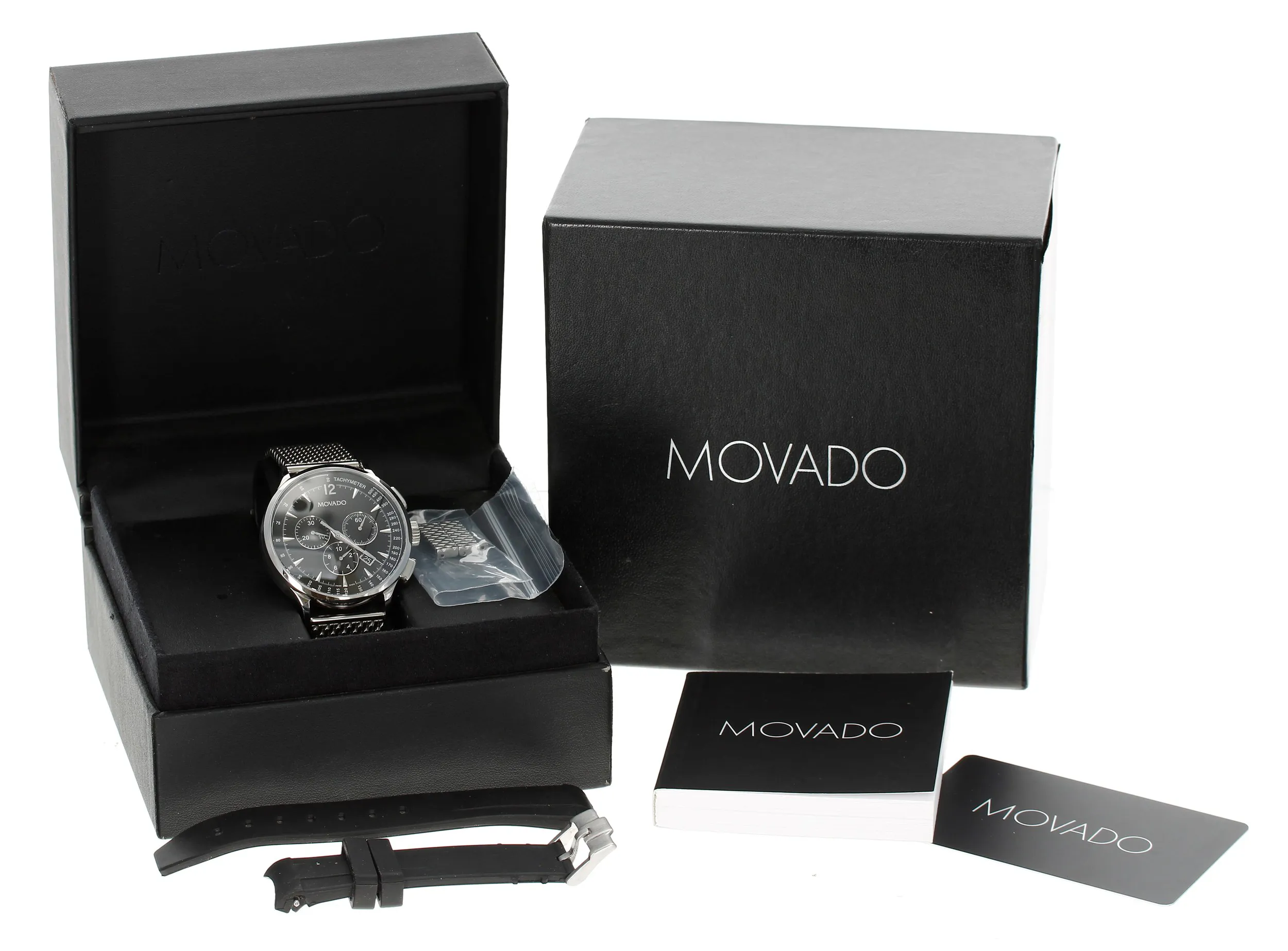 Movado Circa 36.1.14.1184 42mm Stainless steel Black 1