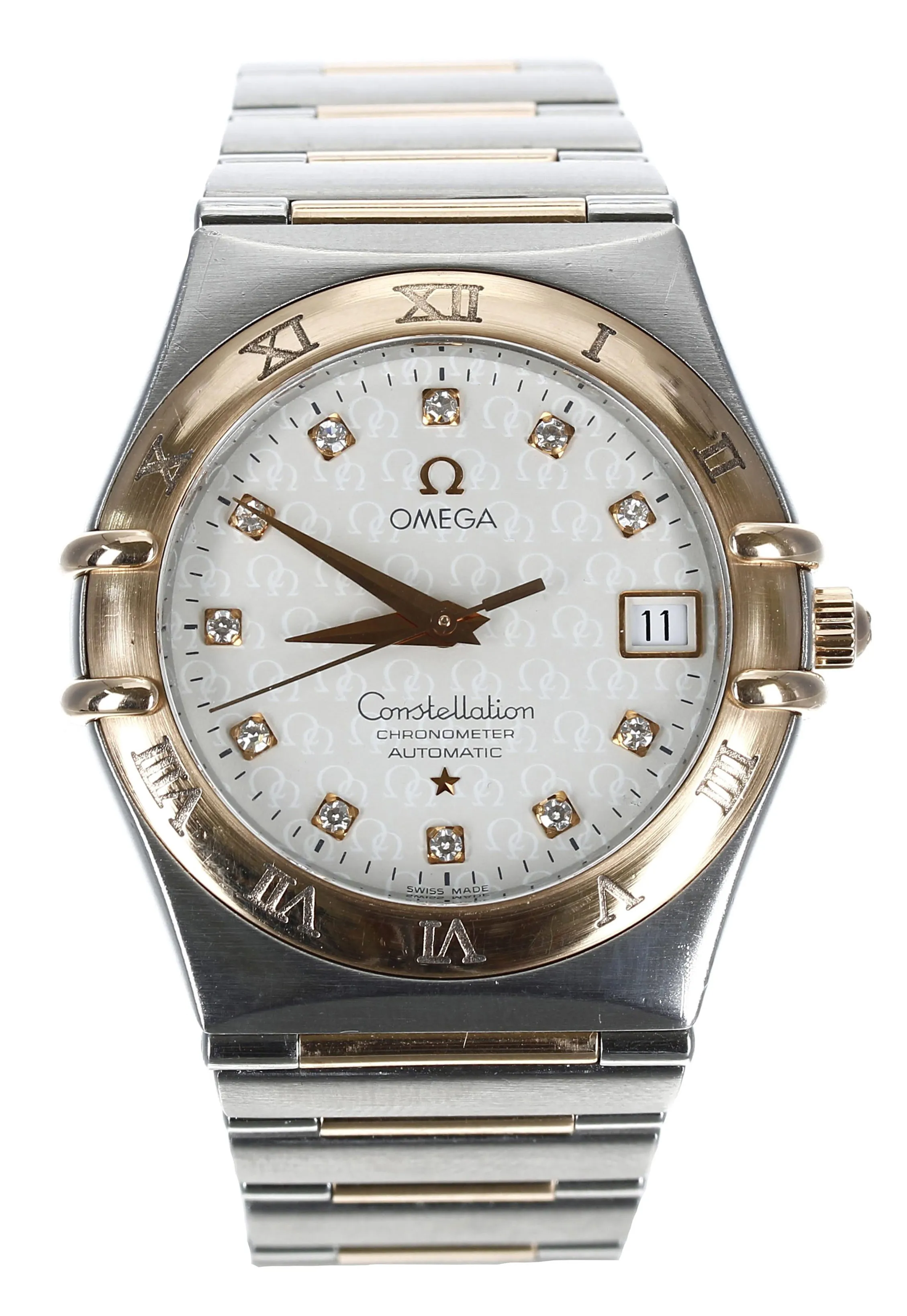 Omega Constellation 1304.35.00 35.5mm Rose gold and Stainless steel Gray