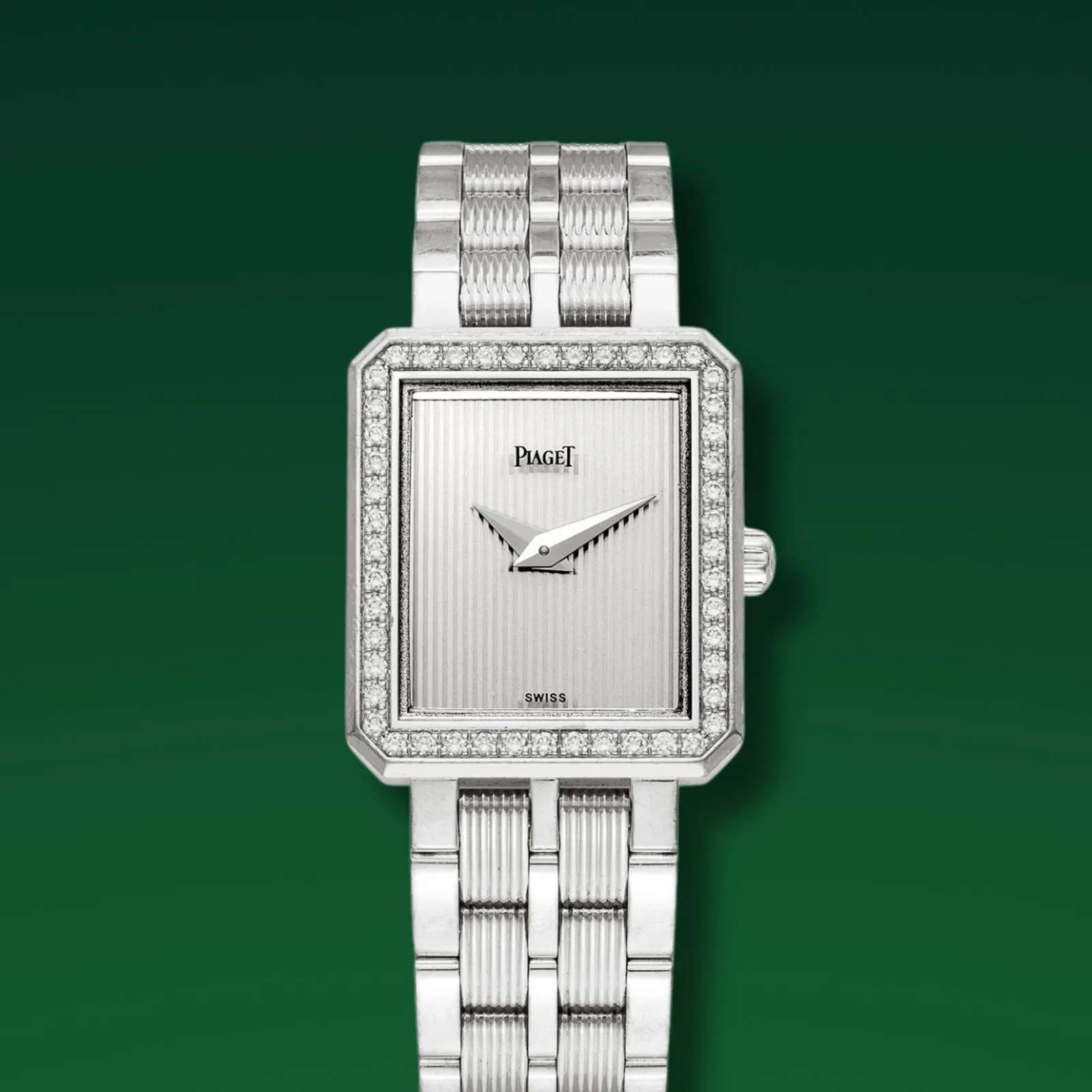 Piaget 5355 M601D 25mm White gold and Diamond Silver