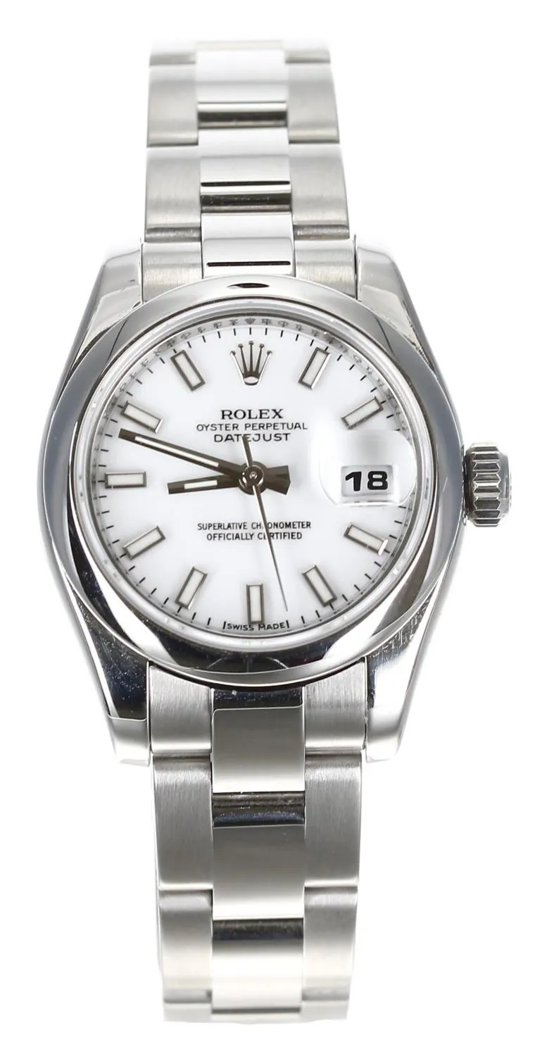 Rolex Lady-Datejust 179160 27mm Stainless steel White