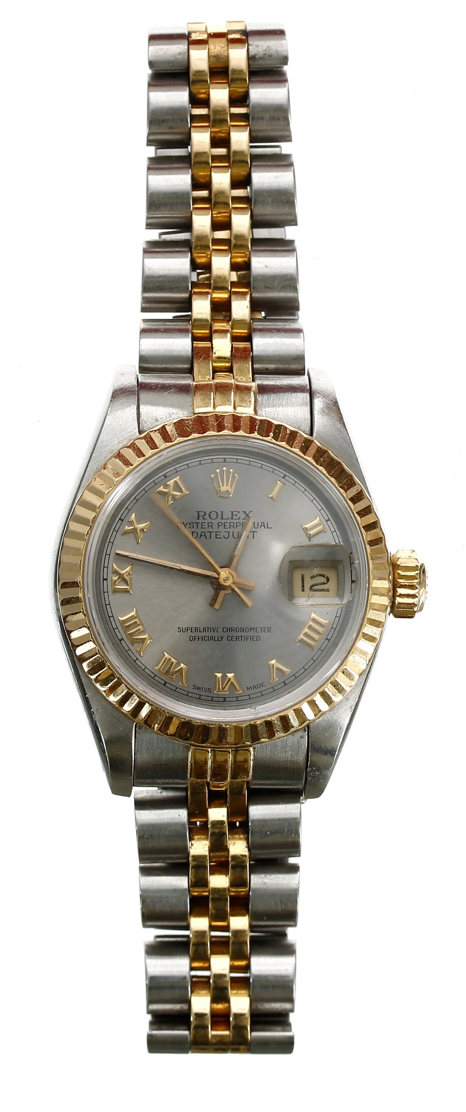 Rolex Lady-Datejust 69173 26mm Yellow gold and stainless steel Silver