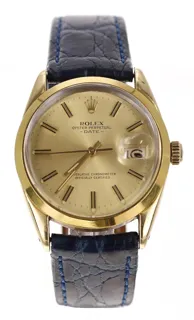 Rolex Oyster Perpetual Date 15505 Stainless steel and Gold-plated Champagne