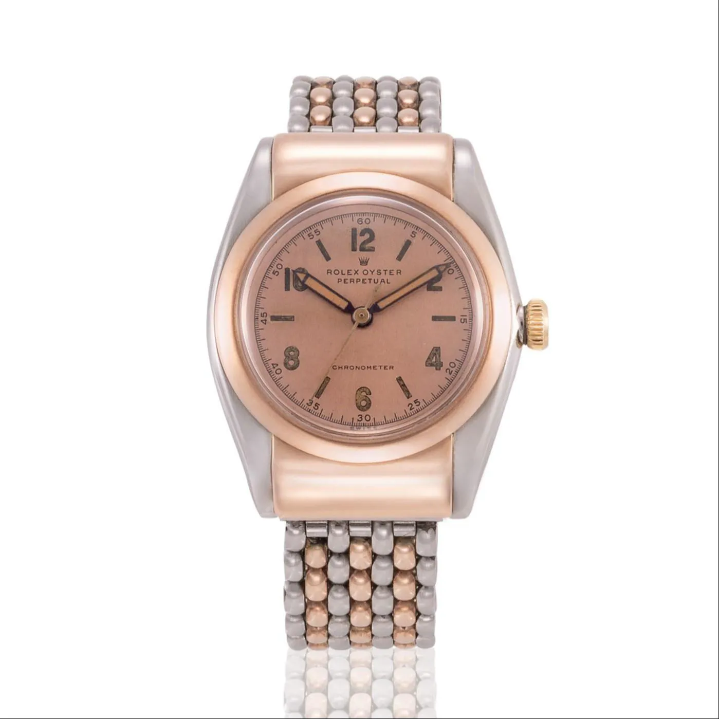 Rolex Bubble Back 3065 31mm Stainless steel and 18k rose gold Salmon