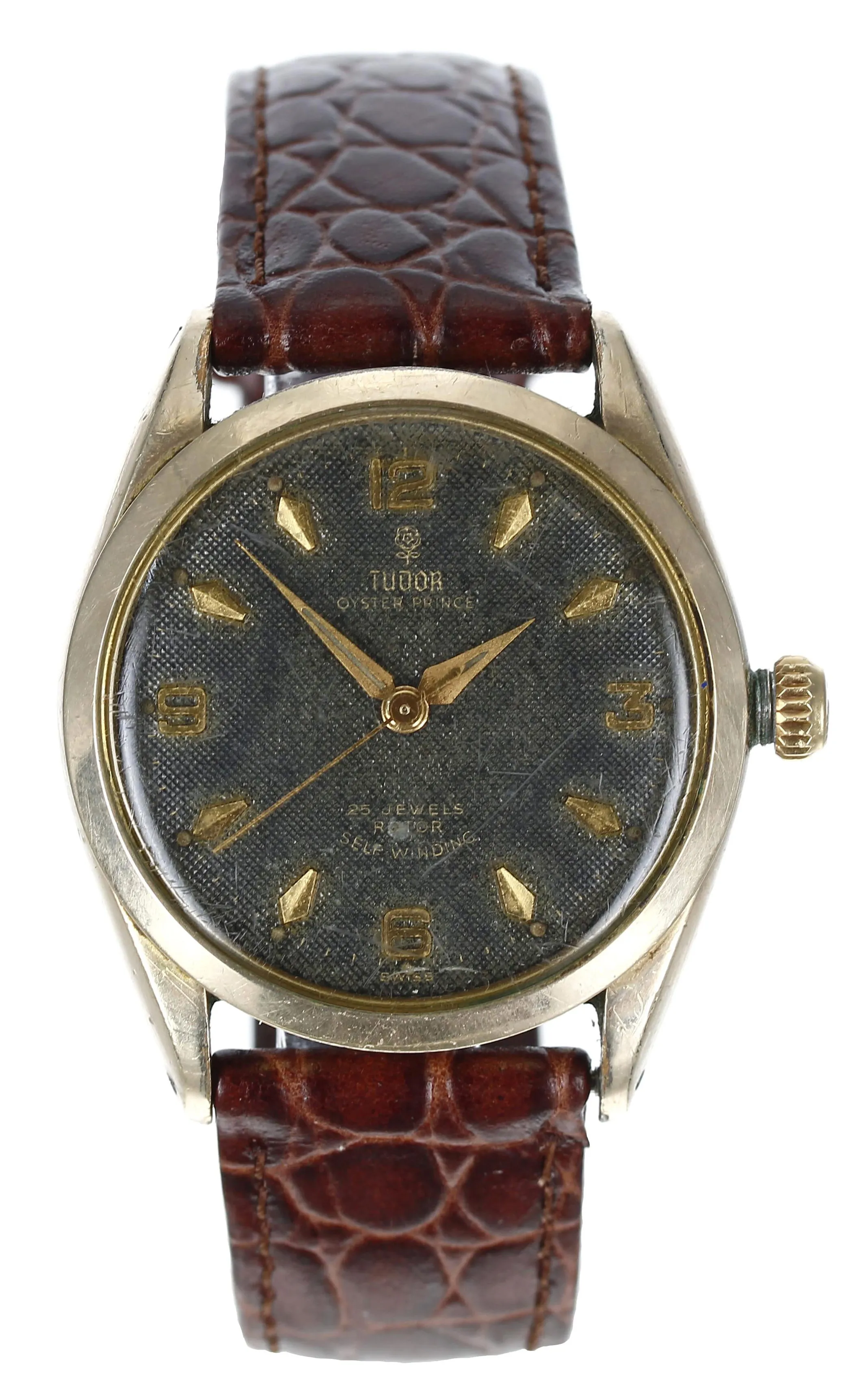 Tudor Oyster Prince 7965 34mm Gold plated with stainless steel Black