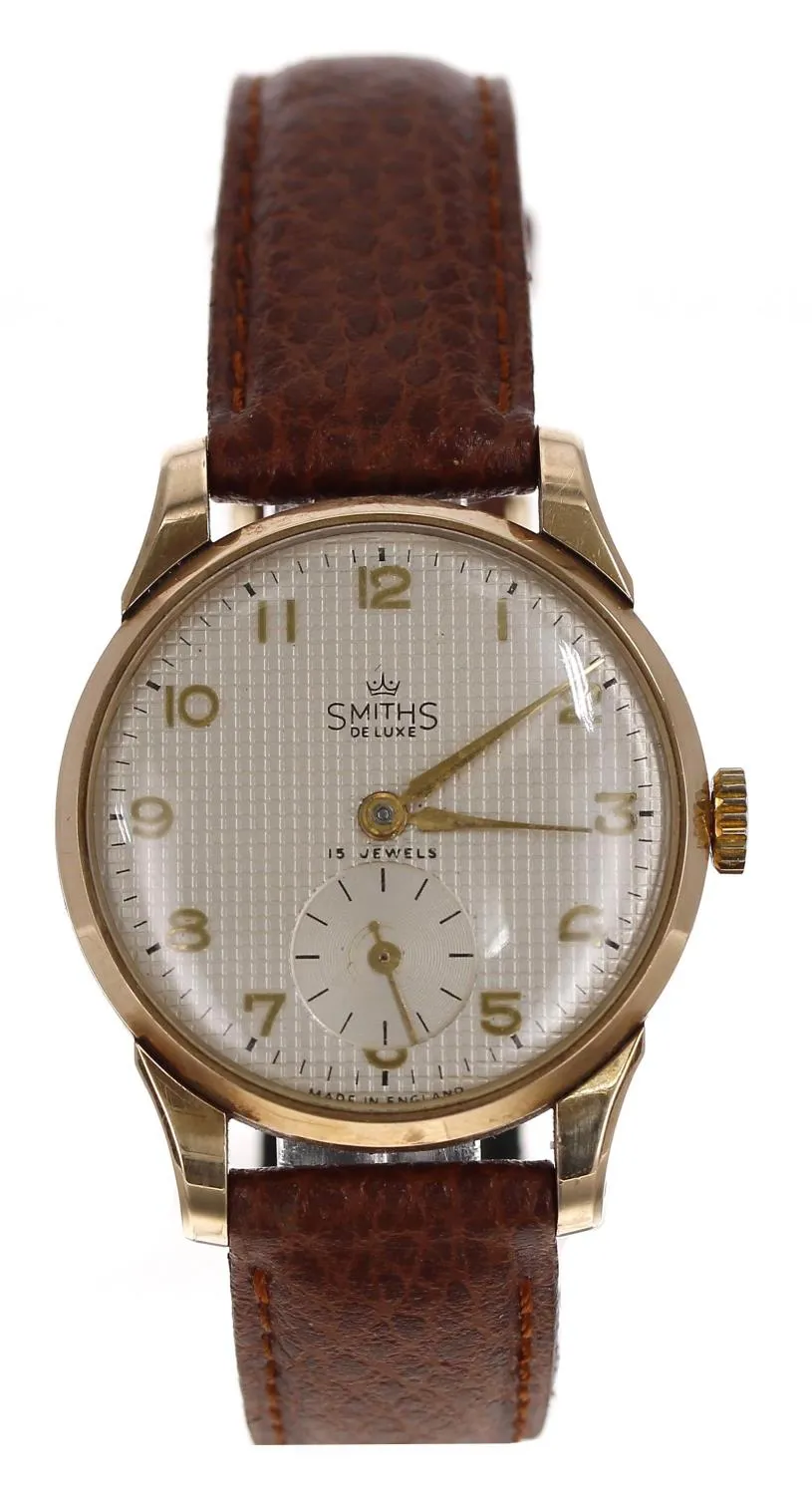 Smiths De Luxe 32mm Yellow gold Silver