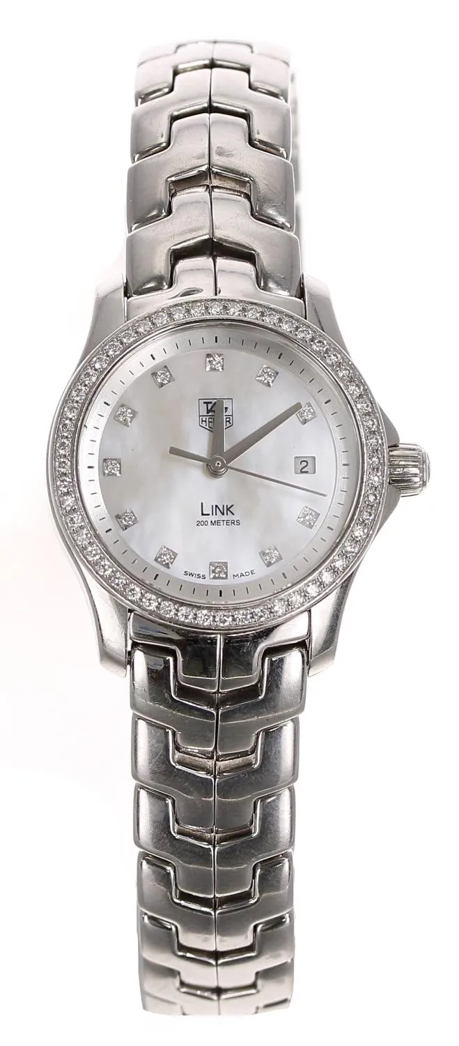 TAG Heuer Link WJF1319 28mm Stainless steel and diamond-set Mother-of-pearl