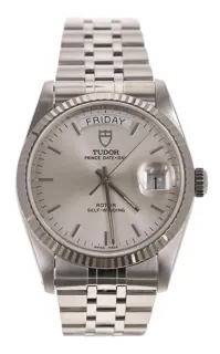 Tudor Prince Date-Day 76214 Stainless steel Silver